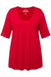 Ulla Popken T-Shirt T-Shirt vorne doppellagig günstig online kaufen