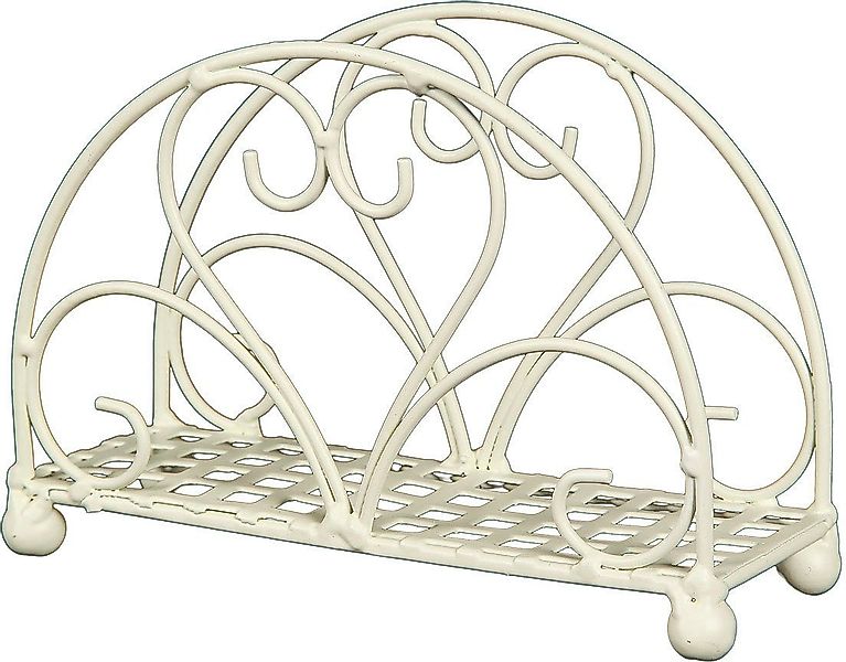 Ambiente Haus Küchenrollenhalter "Serviettenhalter aus Eisen in Antikweiß", günstig online kaufen