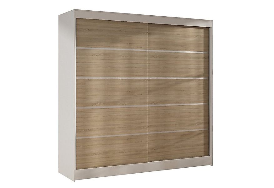 Sofnet Kleiderschrank Basti IV (mit Schiebetüren und Kleiderstange) Schwebe günstig online kaufen