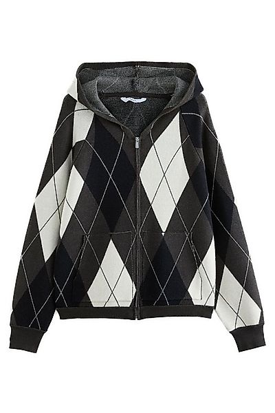 Next Strickpullover Argile RV-Kapuzenjacke mit langen Ärmeln (1-tlg) günstig online kaufen