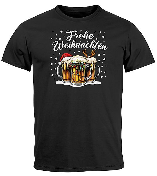 MoonWorks Print-Shirt Herren T-Shirt Frohe Weihnachten günstig online kaufen