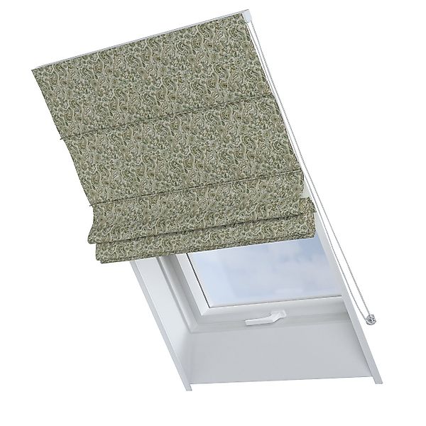 Dekoria Dachfenster-Raffrollo Rimini, grün-beige, 50 x 60 cm günstig online kaufen