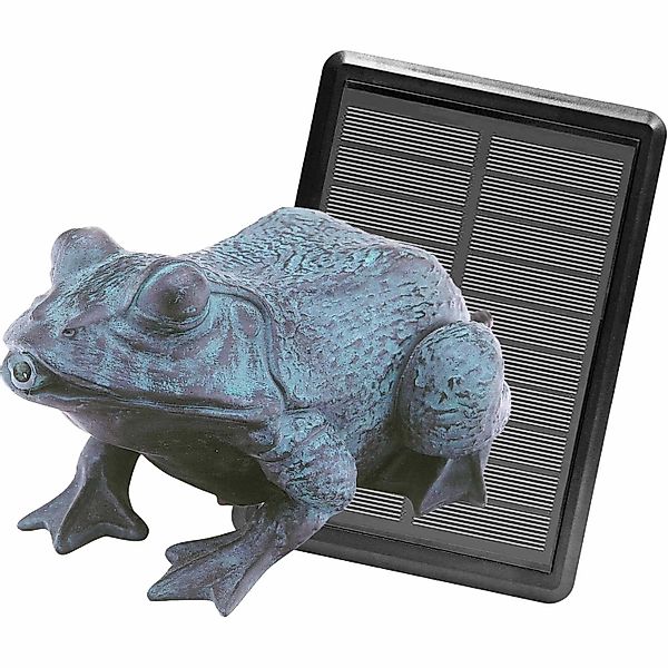 Heissner Teichfigur Frosch Set mit Pumpe 250,/h Solar günstig online kaufen