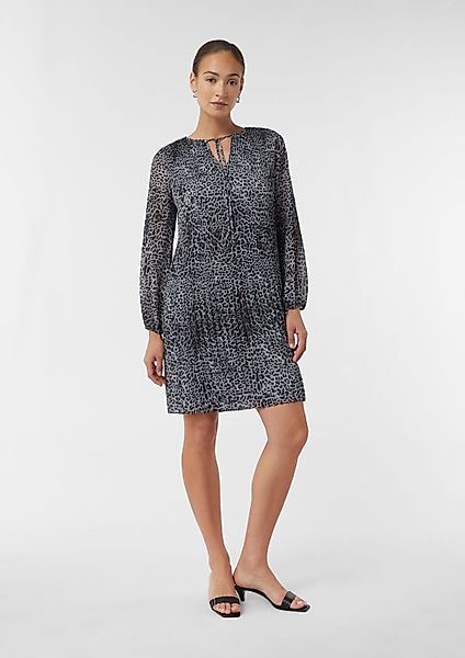 comma Minikleid Kleid Plissiertes Chiffonkleid mit günstig online kaufen