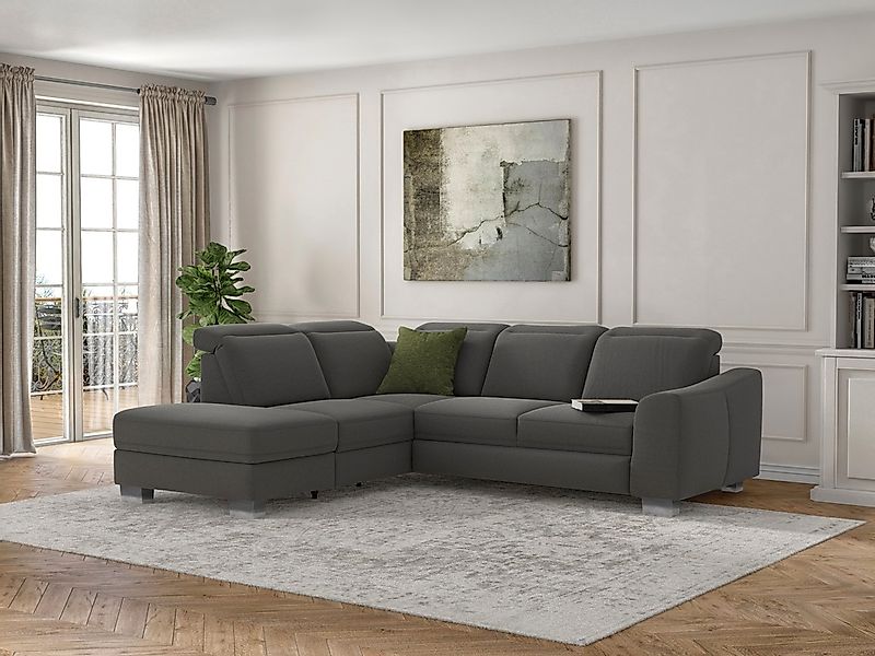 sit&more Ecksofa "Dundee L-Form" mit Federkern und Edelstahlfüßen, wahlweis günstig online kaufen