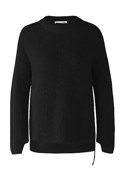 Oui Rundhalspullover RUBI Pullover mit Reßverschuss günstig online kaufen