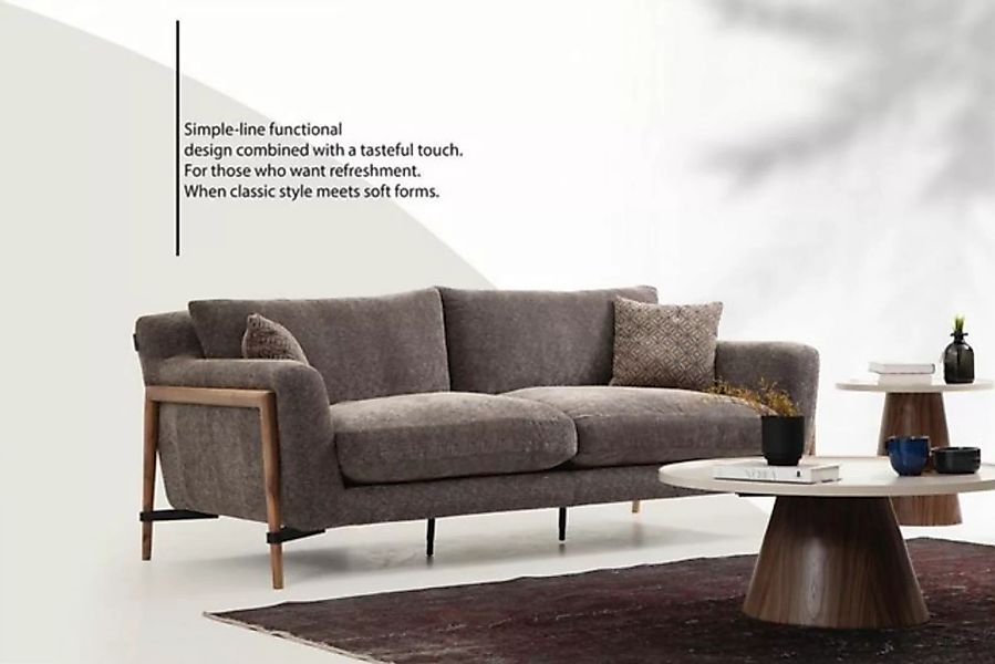 JVmoebel 3-Sitzer Zweisitzer Sofa 2 Sitzer Stoff Sofas Modern Design Wohnzi günstig online kaufen