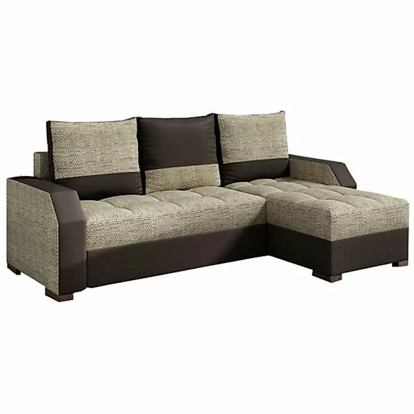 MOEBLO Ecksofa LORIS, Eckcouch mit Schlaffunktion mit zwei Bettkasten Couch günstig online kaufen