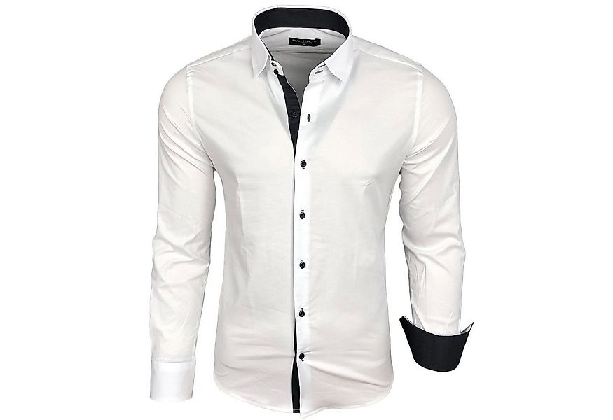 Baxboy Langarmhemd Baxboy Herren Kontrast Hemden Business Freizeit modernes günstig online kaufen