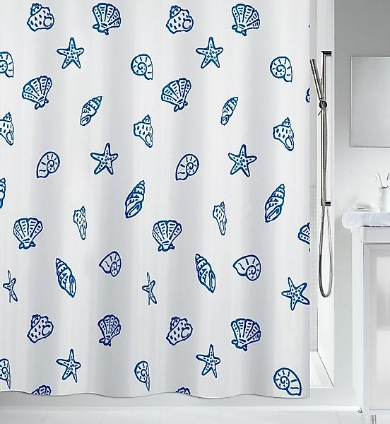 spirella Duschvorhang CONCHA Breite 120 cm, Anti-Schimmel Textil-Duschvorha günstig online kaufen