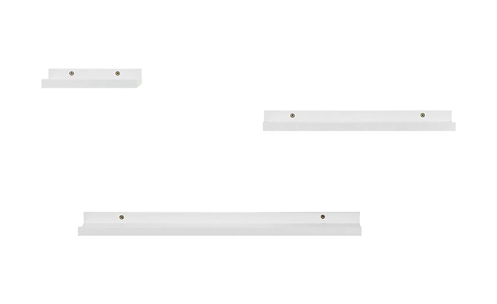 Bilderleiste, 3er-Set - weiß - MDF - 3,2 cm - 9 cm - Sconto günstig online kaufen