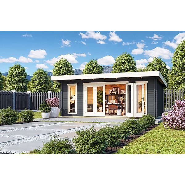 Lasita Maja Gartenhaus Sussex 2 Carbongrau 570 cm x 360 cm günstig online kaufen