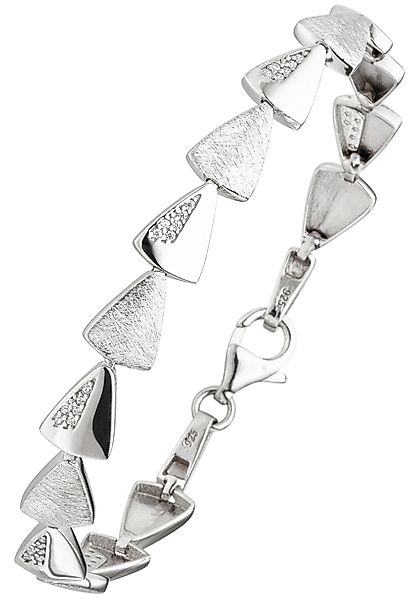 JOBO Armband "mit Dreiecken", 925 Silber 42 Zirkonia 19 cm günstig online kaufen
