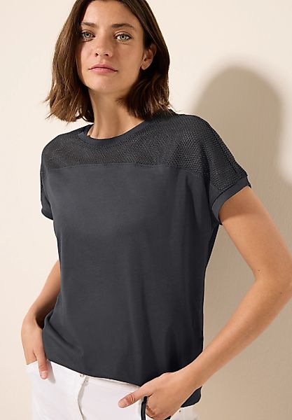 Cecil T-Shirt, mit Meshdetail günstig online kaufen