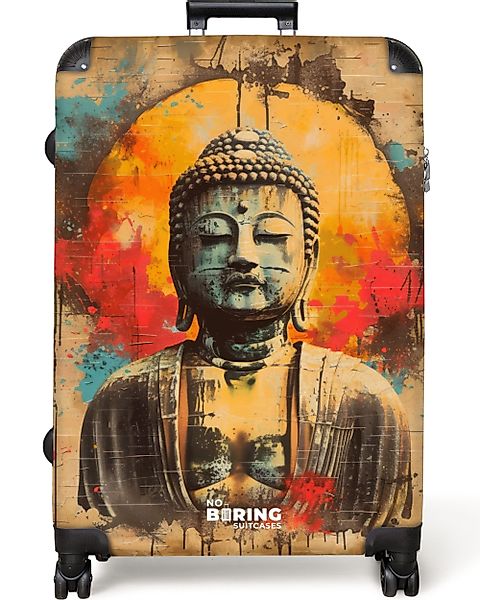 NoBoringSuitcases.com© Hartschalen-Trolley Buddha als Straßenkunstwerk 77 günstig online kaufen