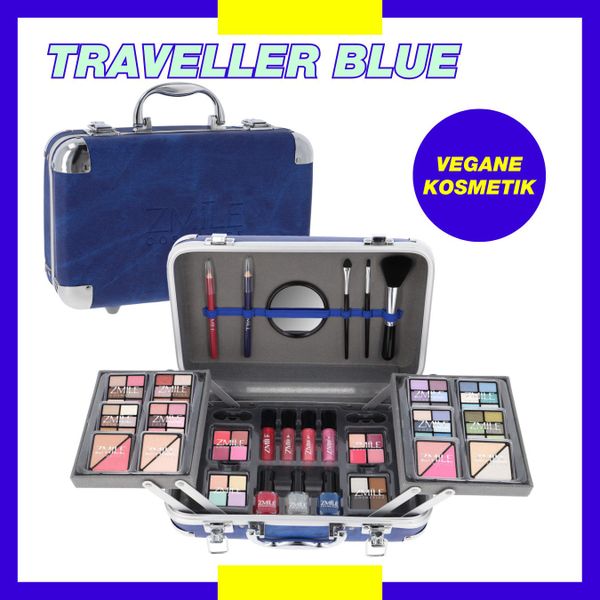 ZMILE COSMETICS Kosmetik-Koffer 'Traveller' blue, 87-tlg., günstig online kaufen