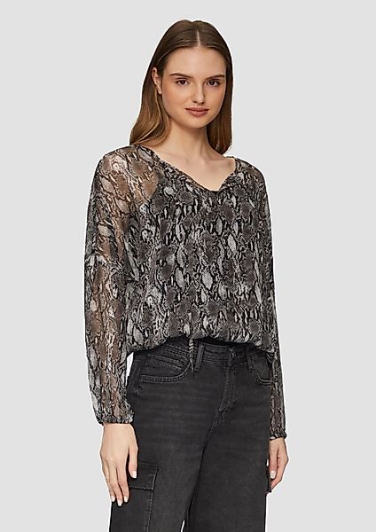 s.Oliver Langarmbluse Bluse Transparente Bluse mit günstig online kaufen