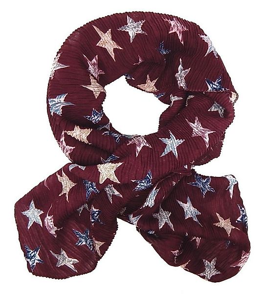 Ella Jonte Modeschal, Plissee mit bunten Sternen, leichter Ganzjahresschal, günstig online kaufen