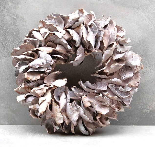 Couronne Dekokranz Türkranz Deko Naturmaterialien Weiß Gewischt Landhaussti günstig online kaufen