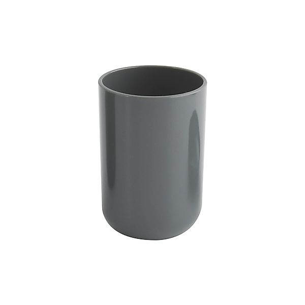 MSV Zahnputzbecher Inagua Polystyrol Ø 7,1 cm x 10,5 cm Dunkelgrau günstig online kaufen