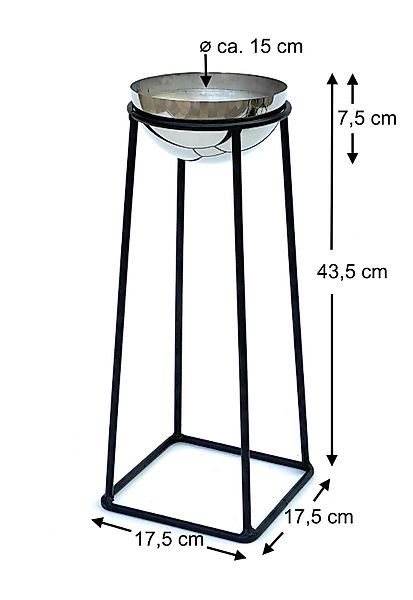 DanDiBo Blumenständer Metall mit Topf Schwarz günstig online kaufen