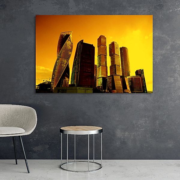 queence Acrylglasbild "Stadt", Elemente der Architektur-Gebäude-Städte-Skyl günstig online kaufen
