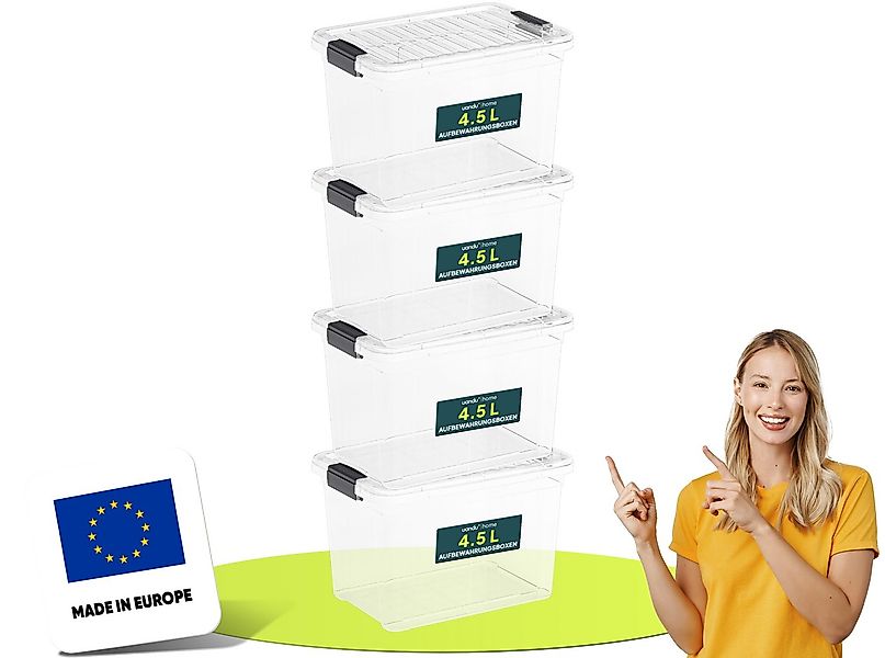 uandu home Aufbewahrungsbox mit Deckel groß Set BPA Frei Kunststoff, Aufbew günstig online kaufen