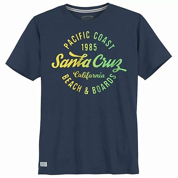 redfield Rundhalsshirt Große Größen Herren T-Shirt blau Print Santa Cruz Re günstig online kaufen