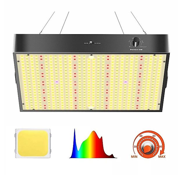 QUBEBU Pflanzenlampe 572LED-Pflanzenlampe 100W Vollspektrum Grow Lampe Pfla günstig online kaufen