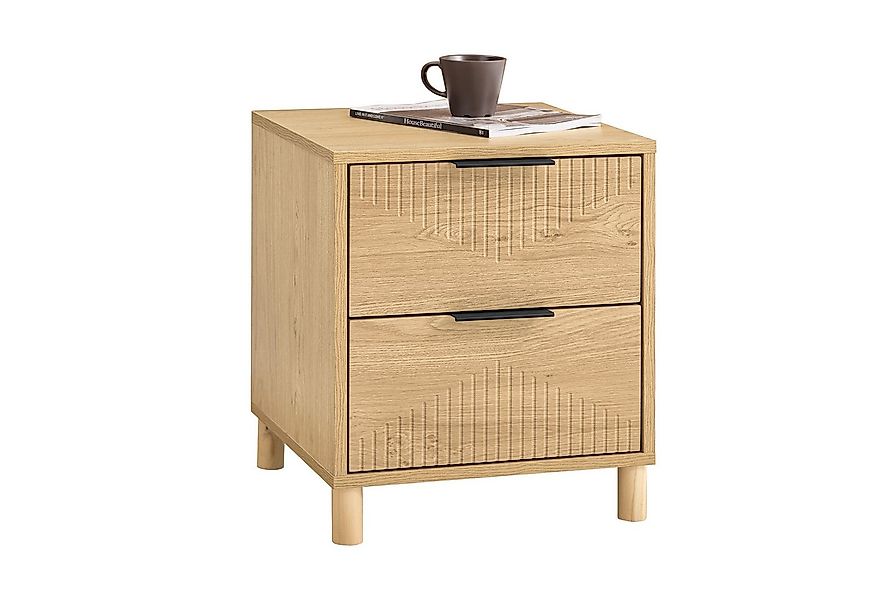 SoBuy Nachttisch FBT166, Nachtschrank mit 2 Schubladen, Beistelltisch (1 Na günstig online kaufen