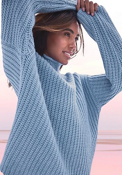 Buffalo Stehkragenpullover in Melange-Optik, warmer Strick günstig online kaufen