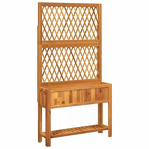 vidaXL Pflanzkübel mit Rankgitter & Ablage 100x32x185 cm Akazienholz 215285 günstig online kaufen