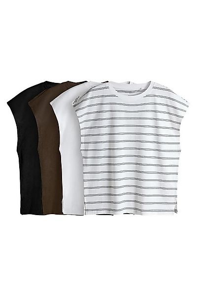 The Set T-Shirt The Set 4er-Pack T-Shirts, überschnittene Ärmel (4-tlg) günstig online kaufen