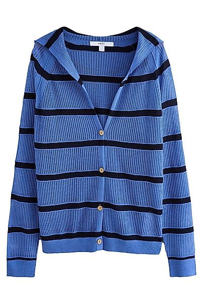 Next Strickjacke Leichte Kapuzen-Strickjacke mit Meshmuster (1-tlg) günstig online kaufen