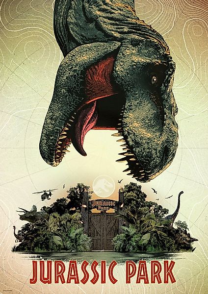 Trefl Puzzle Puzzles - "1000 Premium Plus" - Jurassic Park, 1000 Puzzleteil günstig online kaufen