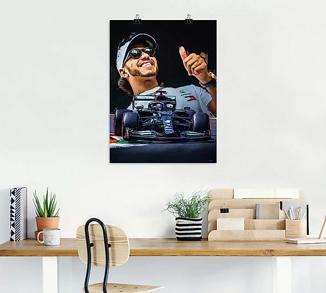 Artland Wandbild "Sir Lewis Hamilton alias LH44", Auto, (1 St.) günstig online kaufen
