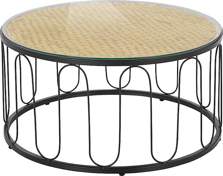 Home affaire Couchtisch Sudbury, geflochtene Wasserhyazinthe, günstig online kaufen