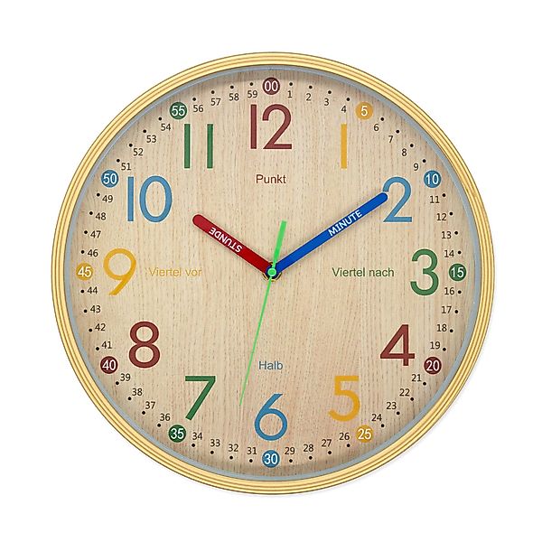 K&L Wall Art Wanduhr Holzoptik lautlose günstig online kaufen