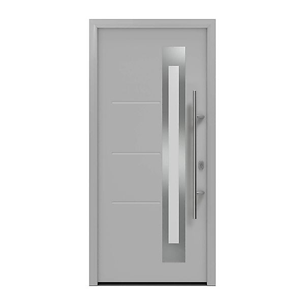EcoStar Haustür Isopro IP 780S Weißaluminium 110 cm x 210 cm DIN R günstig online kaufen