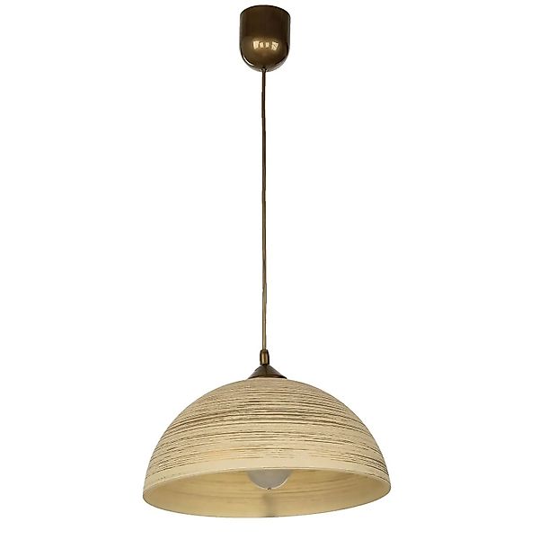 Licht-Erlebnisse Hängelampe Glas Rund Ø 30 cm Retro In Gold E27 Fera günstig online kaufen