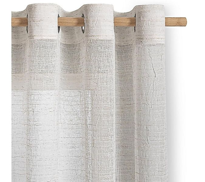 Restilo Gardine Gardine Vorhang Transparent Leinen (1 St), Ösen, halbtransp günstig online kaufen