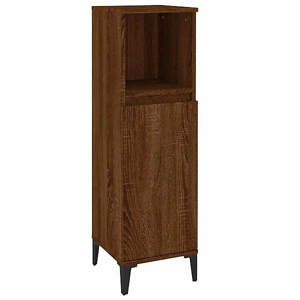 Vidaxl Badschrank Braun Eichen-optik 30x30x100 Cm Holzwerkstoff günstig online kaufen