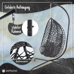 Goods+Gadgets Hängestuhl Polyrattan Hängestuhl mit Gestell günstig online kaufen