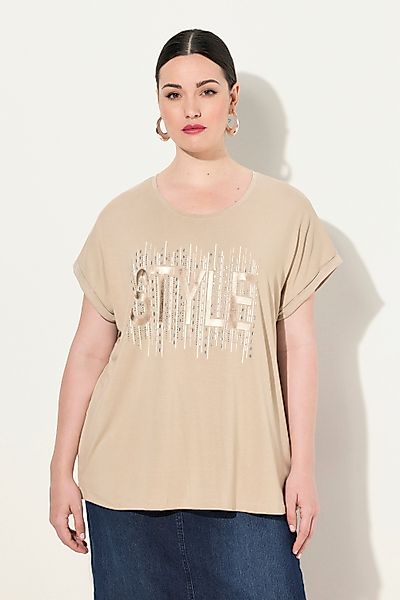 Ulla Popken T-Shirt T-Shirt Ziersteinmotiv Oversized günstig online kaufen