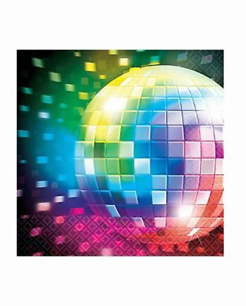 Amscan Disco Party Servietten 16 St. bunt aus Zellstoff Partys, Mottopartys günstig online kaufen