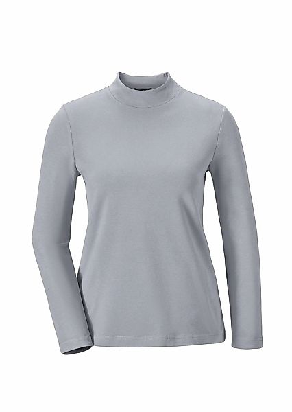 GOLDNER Longpullover "Kurzgröße Stehkragenshirt mit Langarm" günstig online kaufen