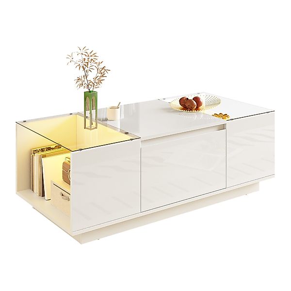Refined Living Couchtisch Hochglanz Couchtisch mit günstig online kaufen