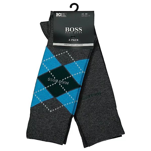 Boss Rs Argyle Socken 2 Paare EU 39-42 Medium Grey günstig online kaufen
