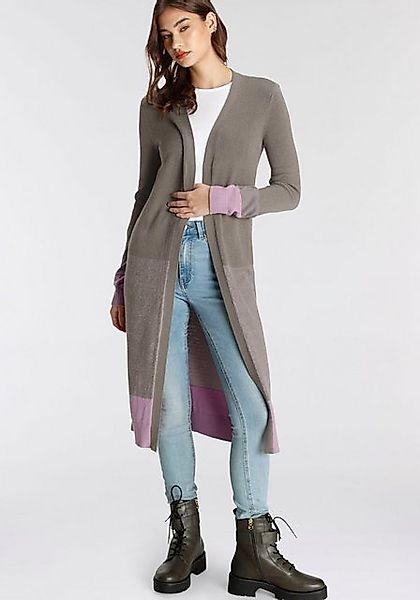 Laura Scott Longstrickjacke, mit modernen Kontraststreifen günstig online kaufen
