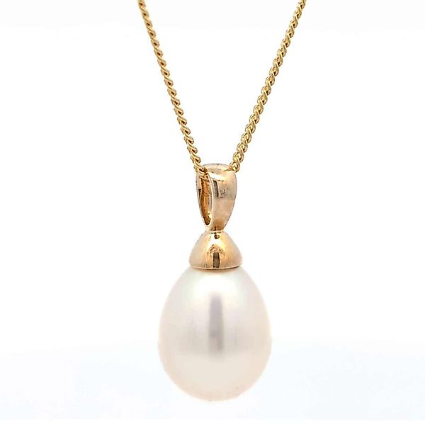 HOPLO Kettenanhänger Gold Anhänger Süßwasserperle mit Goldkette 333-8 Karat günstig online kaufen
